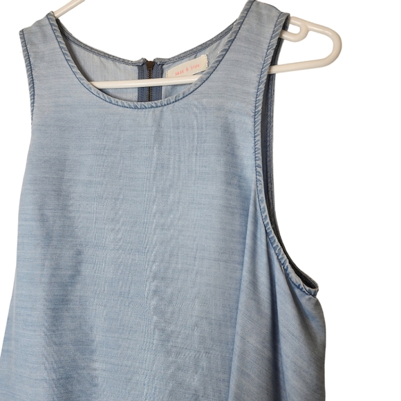Sass & Bide top sleeveless blue denim size 10/12 - Picture 6 of 8